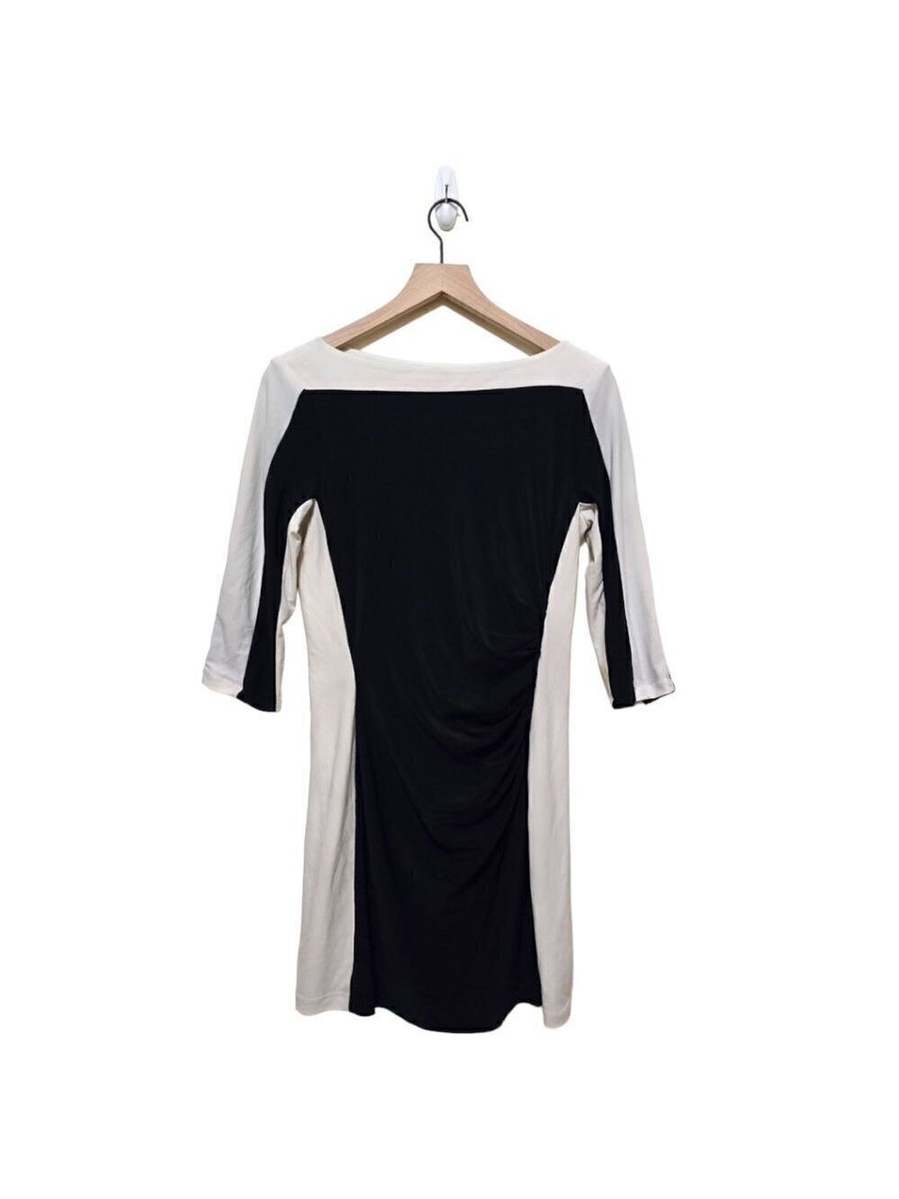 Ralph Lauren Navy & White 3/4 Sleeve Scoop Neck Color Block Mini Dress Sz 6
